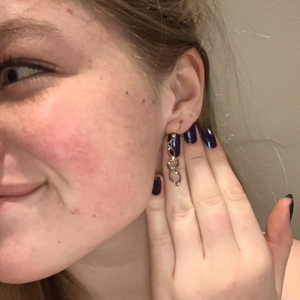 Sterling Silver Swirly Earrings